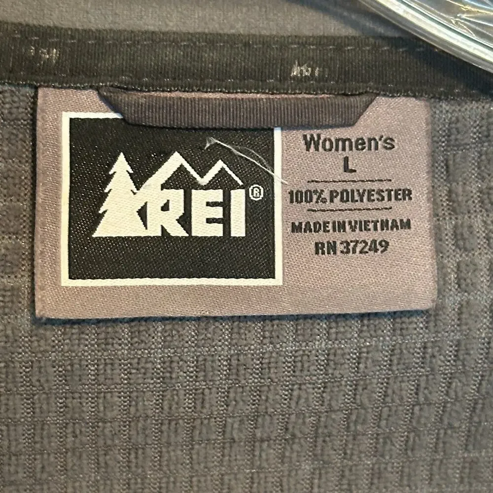 REI Fleece Full Zip Jacket Womens Large Electric Blue Outdoors Outerwear Gorp